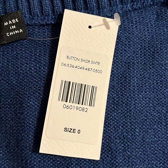 FTF Off-Shoulder Button Detail Sweater - Picture 12 of 12